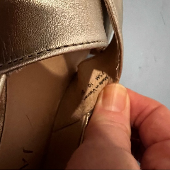 Jack Rogers Palmer Crisscross Wedge Espadrille Sandals in Metallic Gold size 7.5 - Picture 14 of 15